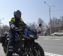  Мотополицейские выехали на патрулирование улиц Южно-Сахалинска