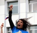 Жители Корсакова поблагодарили сборную России по футболу