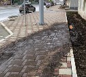 В Южно-Сахалинске уволили коммунальщика, размазавшего грязь по тротуару
