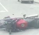 Автомобиль и мотоцикл столкнулись в Луговом