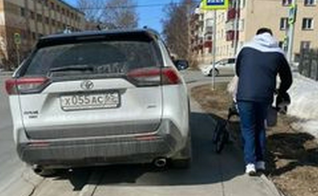 Автохам в Южно-Сахалинске заставил мужчину маневрировать с детской коляской