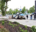На перекрестке Чехова – Победы трактор провалился под тротуар