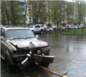 Водитель на внедорожнике снес дерево на ул. Поповича (ФОТО)
