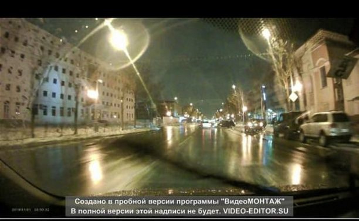 Гонщик-неудачник в Южно-Сахалинске скрылся с места ДТП, но обронил номер автомобиля