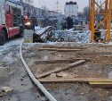 Пожар произошёл на стройке в Южно-Сахалинске