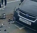 Серьёзное ДТП произошло на трассе в Анивском районе: Subaru Impreza подбил внедорожник