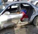 Женщину пришлось деблокировать из машины при ДТП в центре Южно-Сахалинска