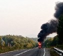 Бензовоз загорелся в Смирныховском районе