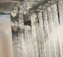 В Анивском районе спасатели за три минуты остановили огонь в горящей бане