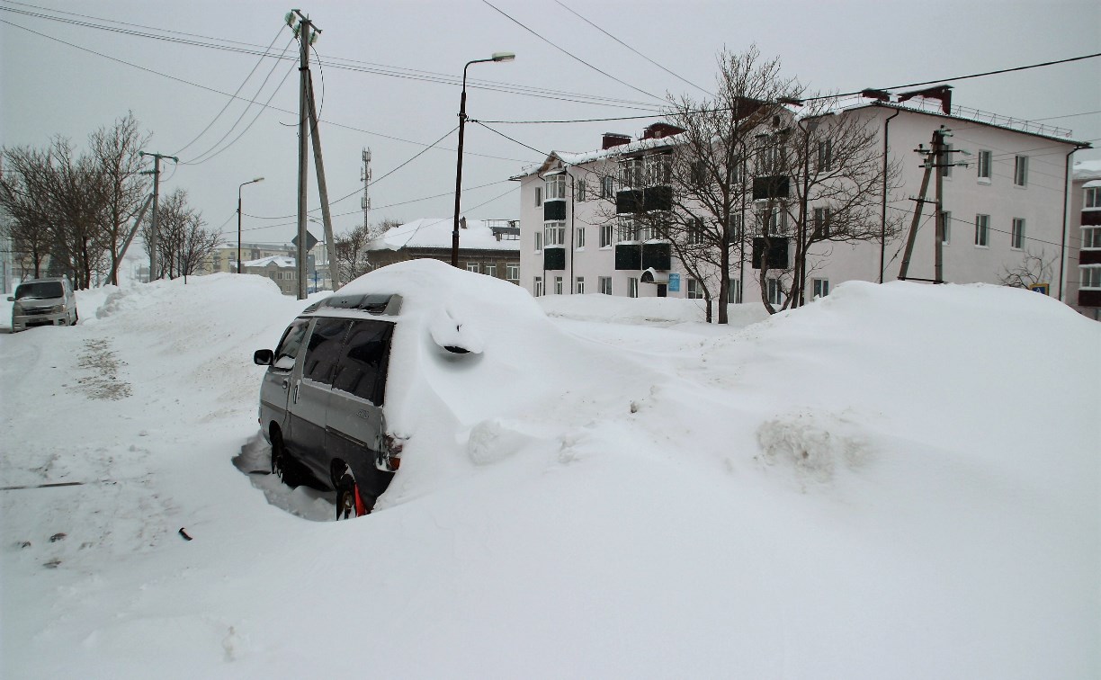 За сутки в Томари выпало 40 сантиметров снега