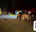 Сахалинец перевернулся на снегоболотоходе по дороге на гору Красную 