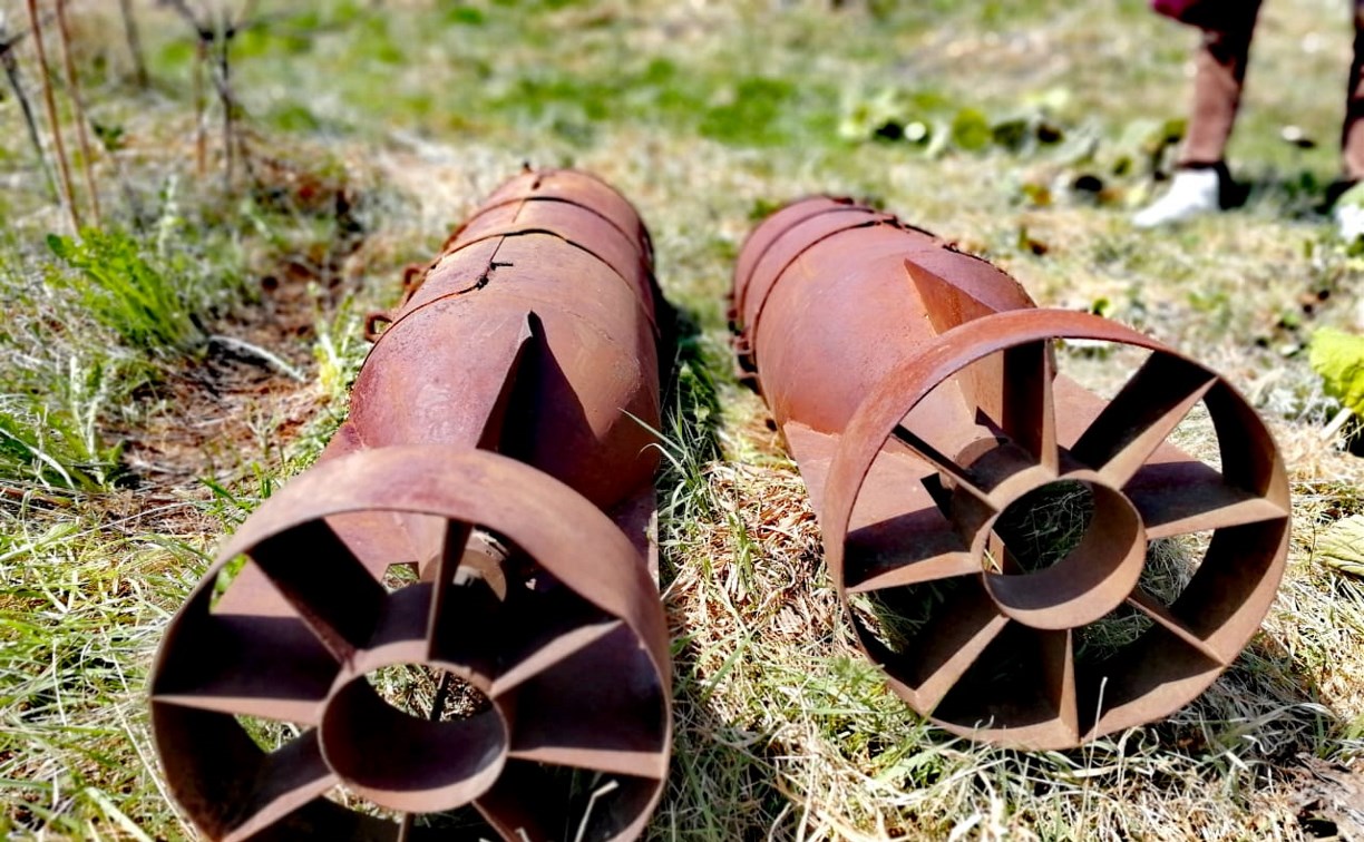 В пригороде Южно-Сахалинска нашли снаряд, похожий на авиационный