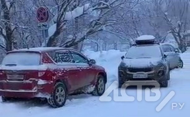 Автохамы заблокировали путь автобусам к остановке в Южно-Сахалинске