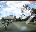 Появились кадры гибели мотоциклиста в ДТП в Долинске