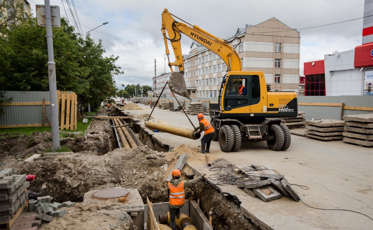 Закрытый участок улицы Карла Маркса в Южно-Сахалинске откроют в сентябре