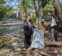 В Южно-Сахалинске прошла уборка на берегу реки в рамках акции "Вода России"