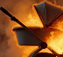 Детская коляска горела в подъезде жилого дома в Южно-Сахалинске