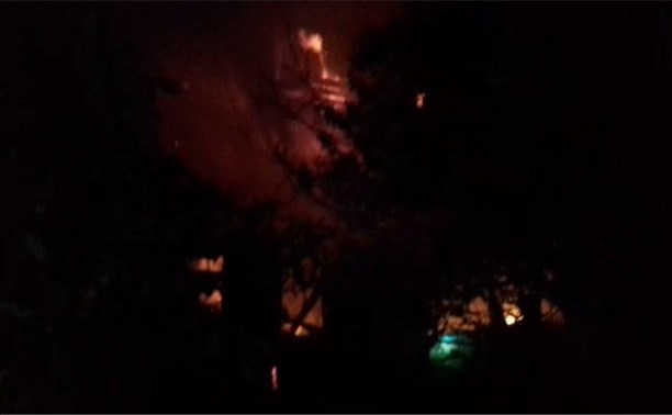 Дачный дом сгорел дотла в Корсаковском районе