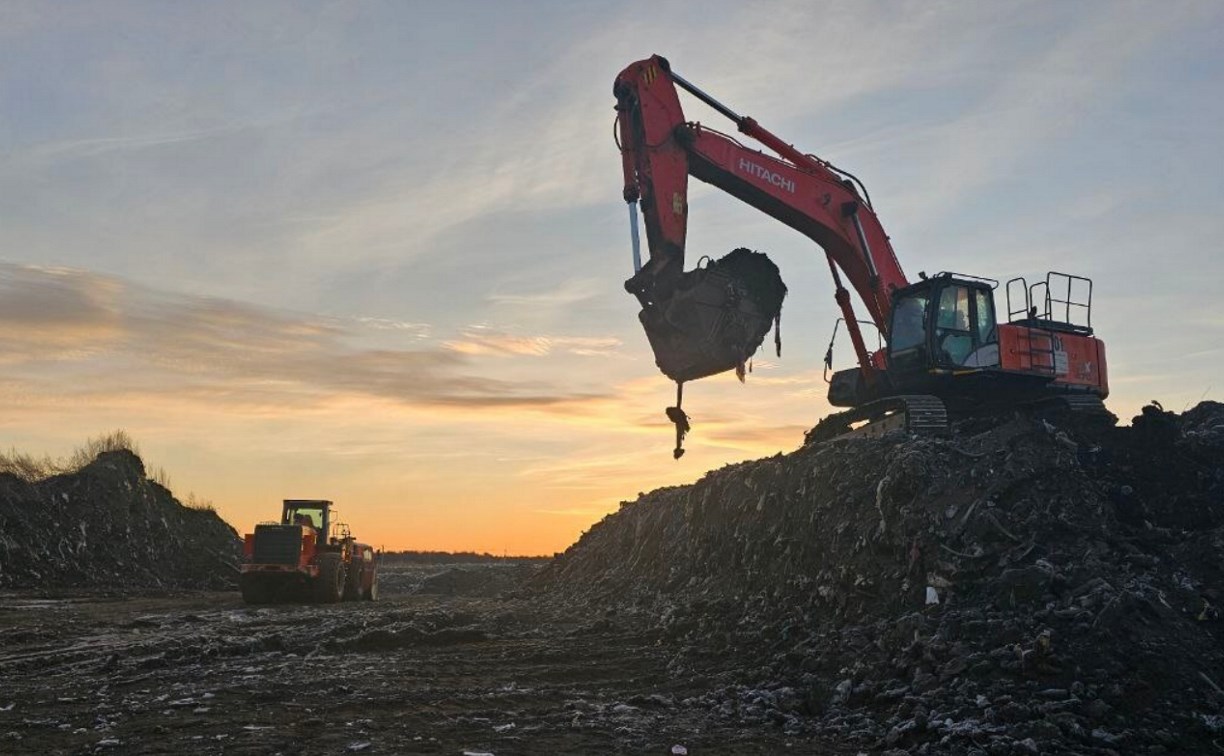 Рекультивация Анивской свалки достигла экватора: технический этап выполнен на 50%
