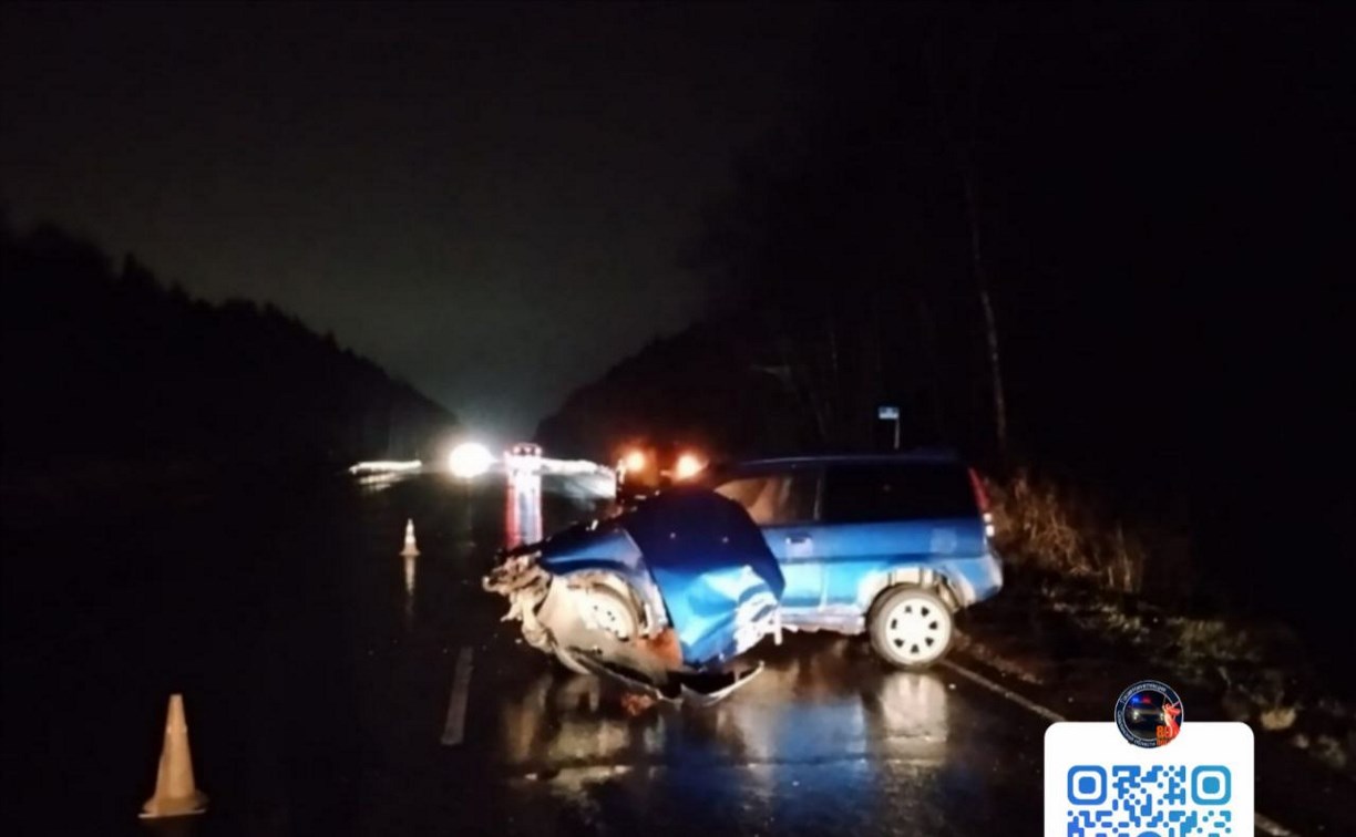 В Корсаковском районе пьяный водитель Honda HR-V устроил лобовое ДТП
