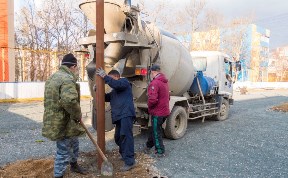 В Южно-Сахалинске подходит к завершению ремонт спортивных дворовых площадок