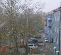 Первый снег прошёл утром в Южно-Сахалинске