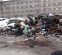 Около полугода не вывозится мусор со двора дома в Южно-Сахалинске