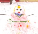 Конкурс на лучшую снежную скульптуру прошел в одном из микрорайонов Южно-Сахалинска