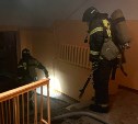 Два пожарных расчёта на Сахалине тушили коврик в подъезде