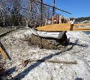Каравеллу "Санта Мария", разрушенную детьми, начали реставрировать в южно-сахалинском парке