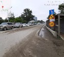 Участок улицы Ленина в Южно-Сахалинске покрылся слоем грязи