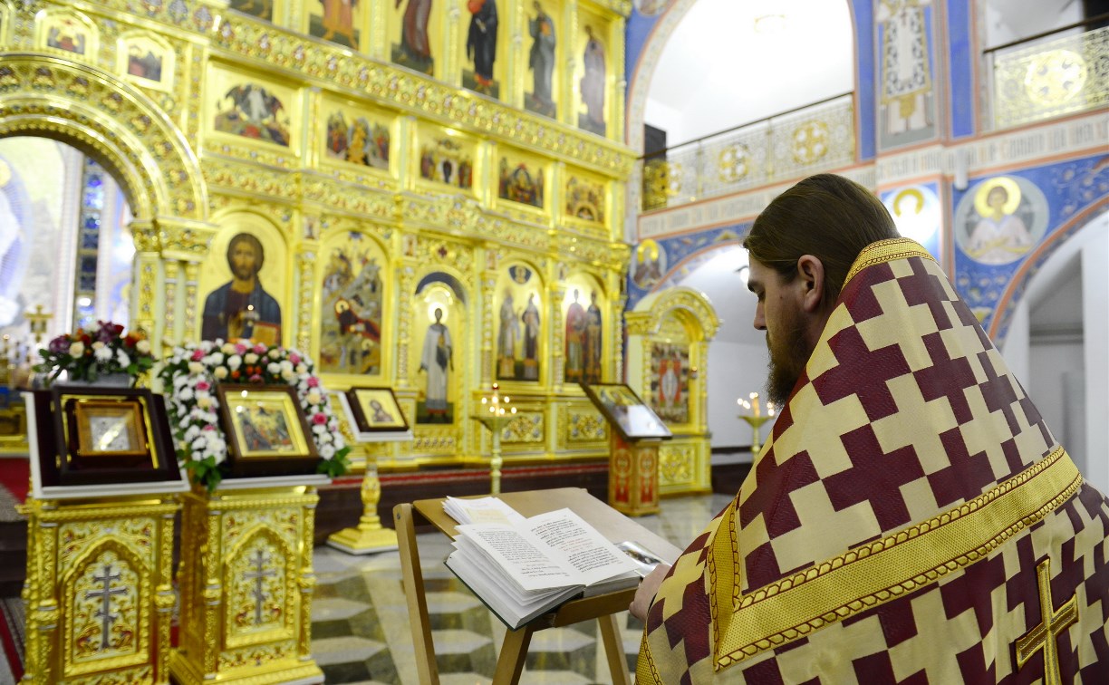 Икону Георгия Победоносца привезли на две недели в Южно-Сахалинск