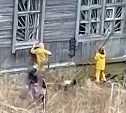 В Корсакове дети с палками напали на "заброшку" и побили окна