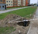 На улице Горького в Южно-Сахалинске готовятся менять столбы и тротуары