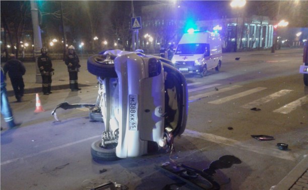 Пьяный автомобилист врезался в такси в областном центре
