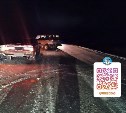 Мужчина пострадал в лобовом ДТП в Долинском районе