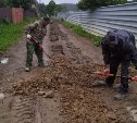 Провалившуюся после работы газовиков дорогу восстановили в сахалинском селе