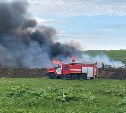 Пожар произошёл на месте строительства детского сада в Курильском районе 
