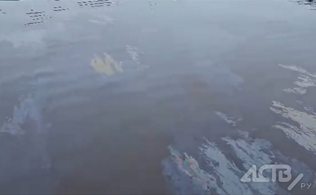 "Взяты пробы воды, выставляются боны": в минэкологии прокомментировали разлив нефтепродуктов на Сахалине 