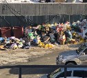 Горы мусора скопились во дворе по улице Больничной Южно-Сахалинска