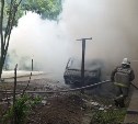 Микроавтобус сгорел дотла в Углегорске