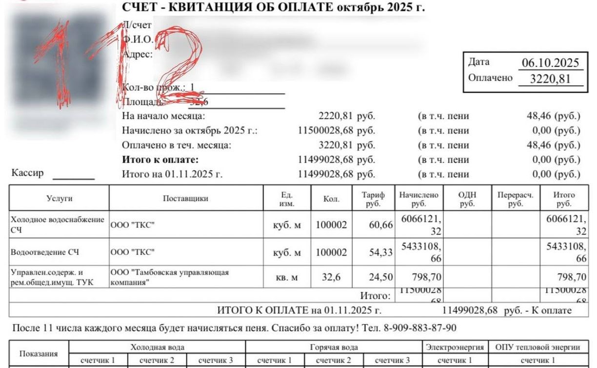 Амурчанка получила платежку за пустующую однушку на 11,5 миллиона