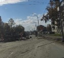 Южно-сахалинских водителей штрафуют за выезд на "встречку" из-за ремонта дороги