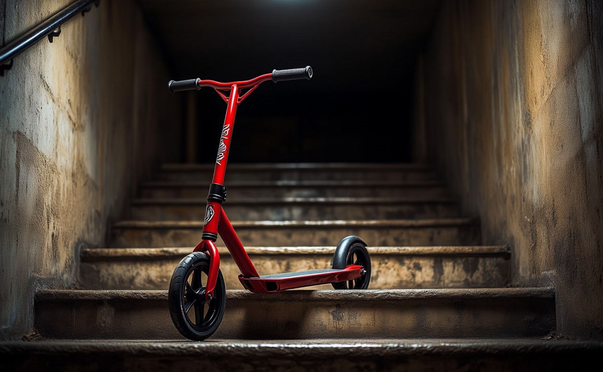 В Ногликах школьница украла самокат из подъезда