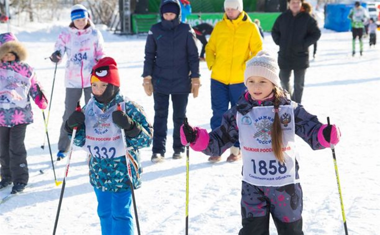 Детский лыжный забег состоялся на Сахалине