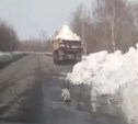 Импровизированный снежный полигон открыли в селе Анивского района