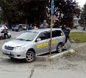 Такси попало в аварию в Южно-Сахалинске