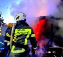 В районе "Шлюмберже" в Охе загорелся гараж