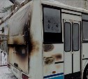 В Холмском районе загорелся рейсовый автобус