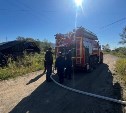 Крыша сторожки горела в Охе